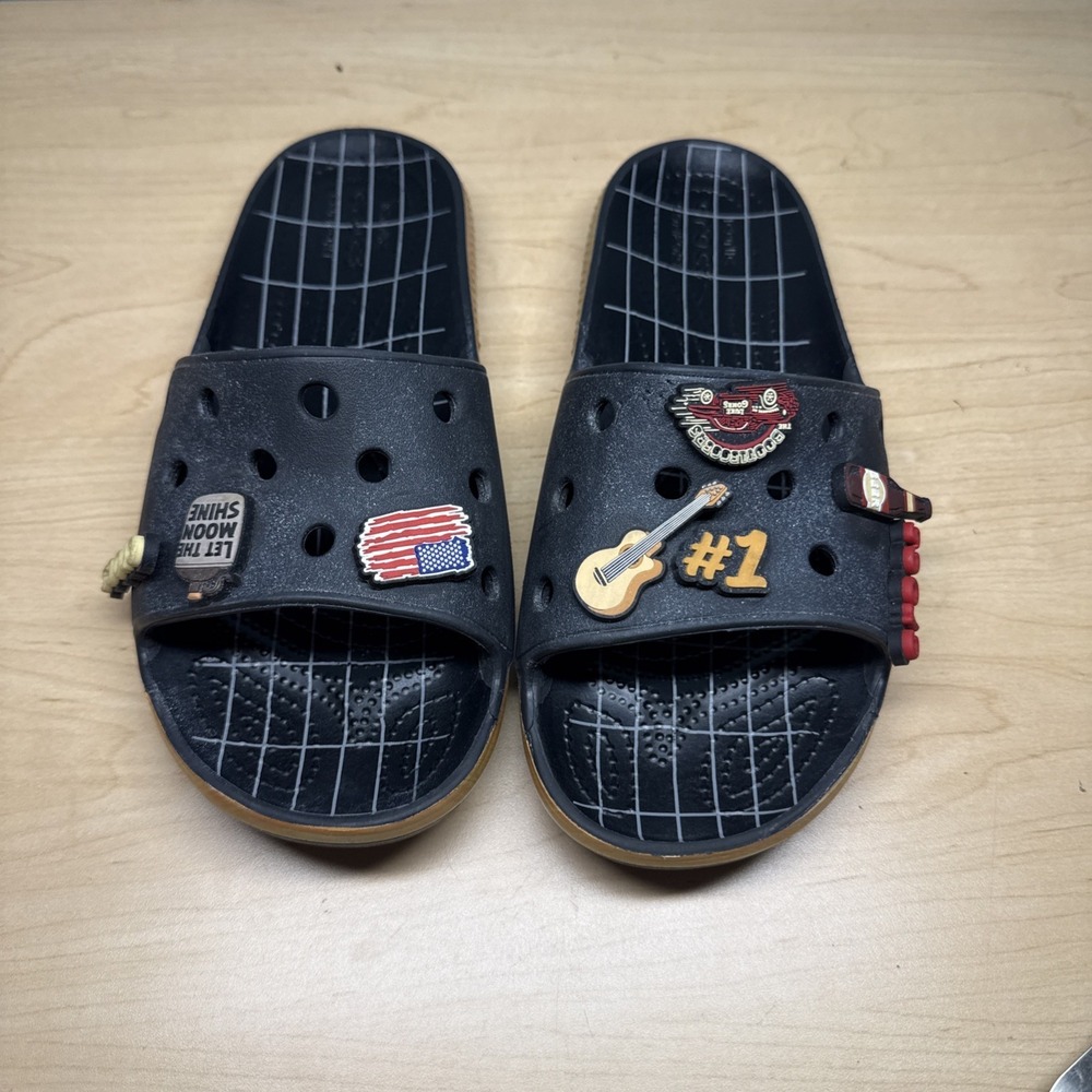 Luke Combs Crocs Slides Country Music Shoes Bootlegger Men's 5 Women 7